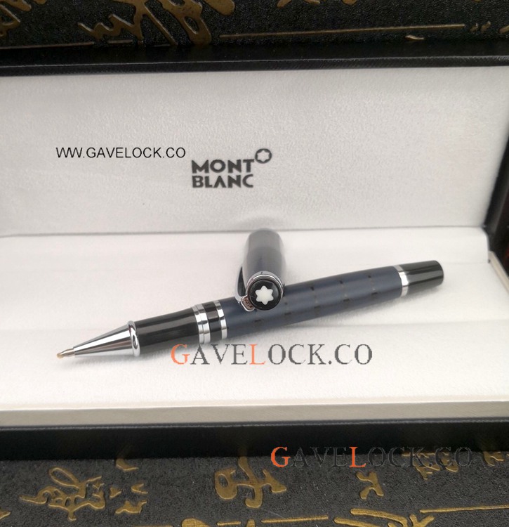 AAA Quality Copy Mont Banc Writers Edition Rollerball Blue Matte
